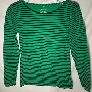 J Crew Long Sleeve Stripped Tee Shirt XS